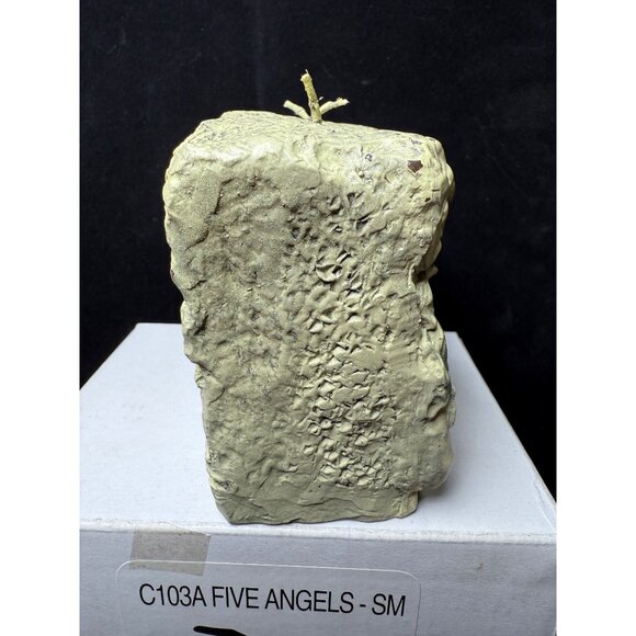 2001 Vintage eDeco Studios Decorative 3-Wick 3D Carved 5 Angels Candle - C103A - Picture 7 of 9